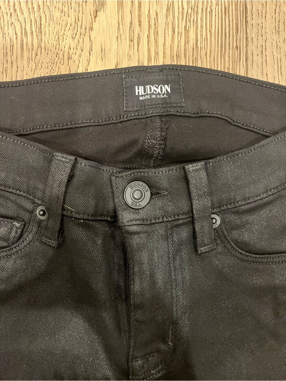 Hudson Nico Mid-Rise Black Skinny Jeans Size 24 - Picture 3 of 4